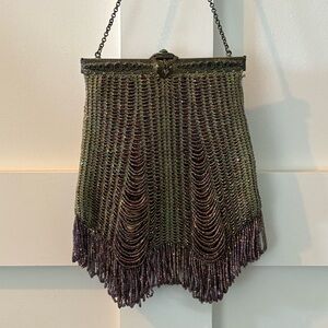 Victorian Vintage Beaded Chainmail Purse
